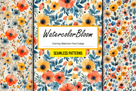 Charming Watercolor Floral Pattern Arts