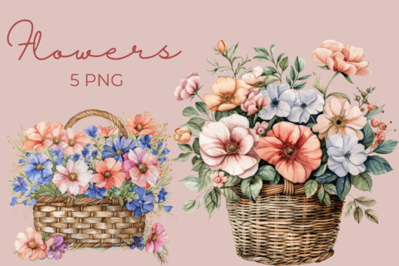 Flower Baskets: A Watercolor Floral Font for Modern Creatives