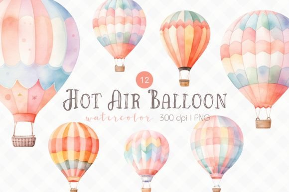 Pastel Hot Air Balloon Watercolor: A Playful Script for Soft Branding