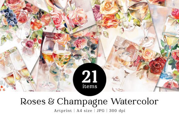 Roses Champagne Watercolor Invitation: A Designer's Perspective