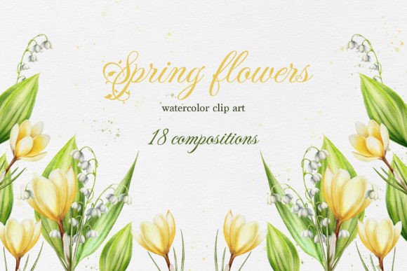Spring Flowers Compositions Watercolor: A Fresh Take on Digital Design