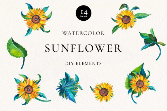 Sunflowers Watercolor Elements: A Designer’s Guide
