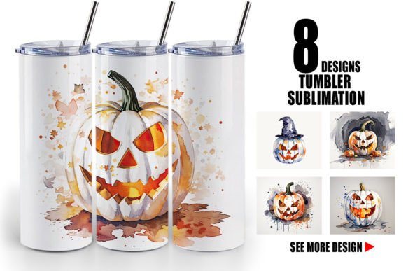 Tumbler Watercolor Jack O Lantern: A Designer’s Seasonal Tool