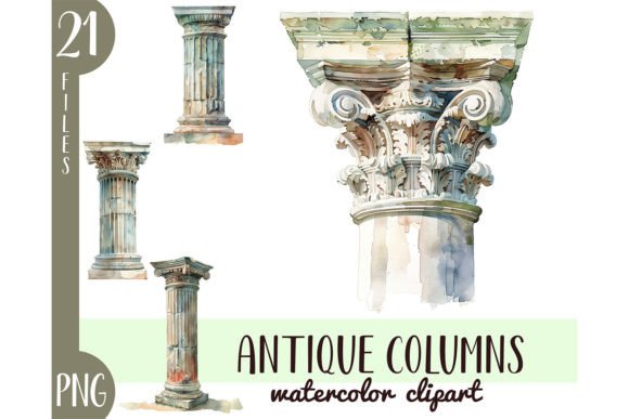 Watercolor Antique Columns Clipart: A Designer's Guide