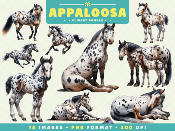 Watercolor Appaloosa Clipart for Creative Projects