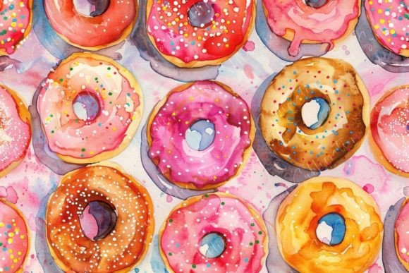 Watercolor Donuts: A Playful Display Font for Creative Projects