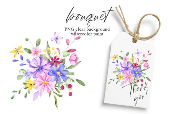 Watercolor Flowers: Floral Composition in Typography
