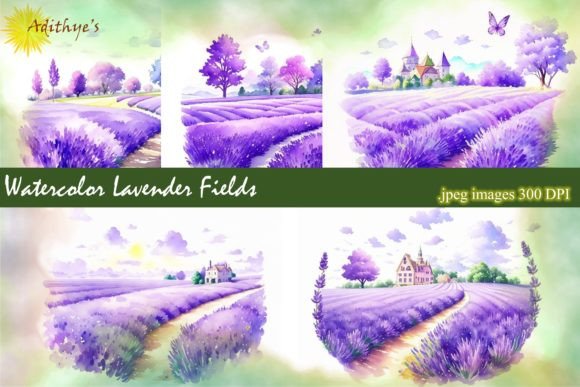 Watercolor Lavender Fields: A Designer's Guide