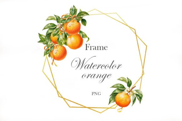Watercolor Orange Frame Gold: A Designer's Creative Tool