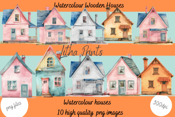 Watercolour Wooden Houses: A Font with Texture and Warmth