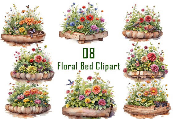 Why Watercolor Floral Bed Clipart PNG Belongs in Your Toolkit