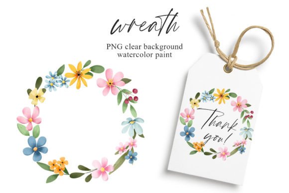 Wreath, Watercolor Flowers, Frame Border Design Guide